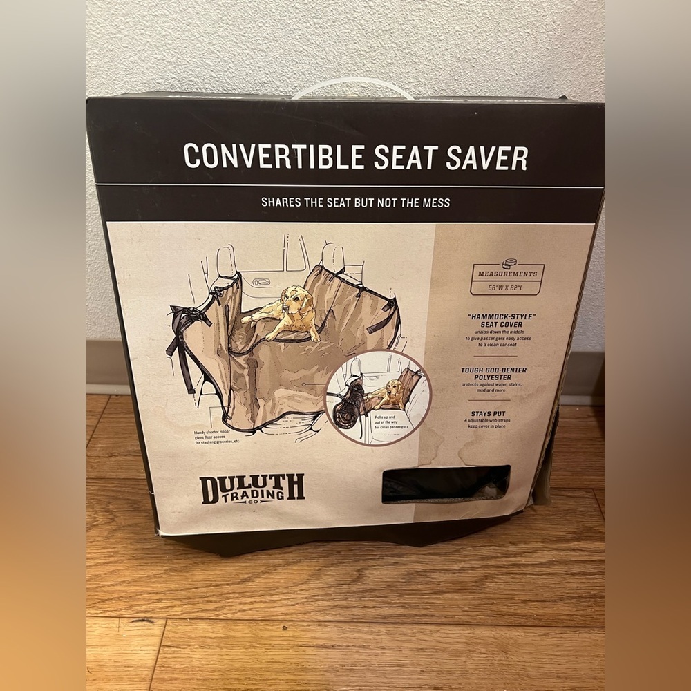 NIB Duluth Trading Company - 56 W x 62L Pet Hammock Style Seat Saver